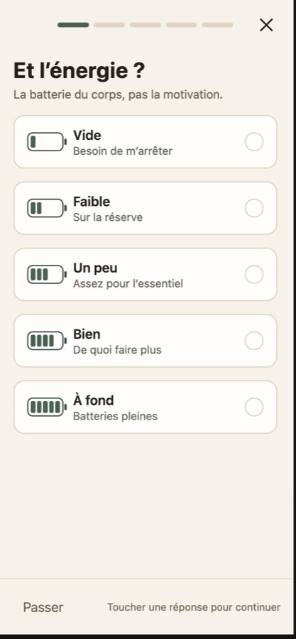 Mindum sur un téléphone : la question de l’énergie d’un check-in